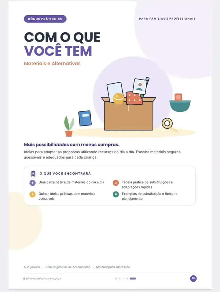 Bônus 5 — Com o Que Você Tem: Materiais e Alternativas