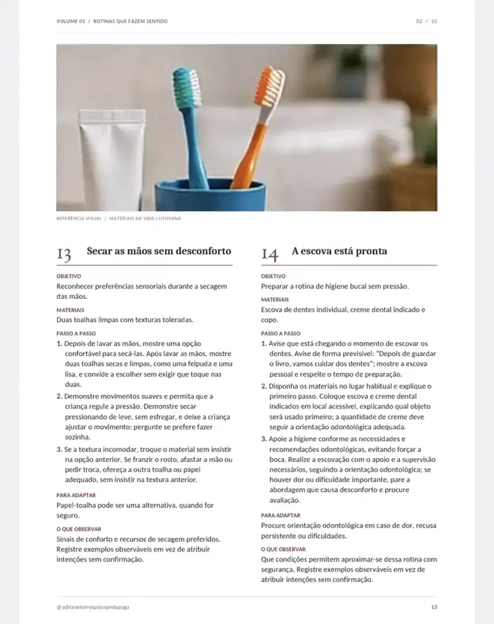 Página do Volume 3 — Rotinas que fazem sentido