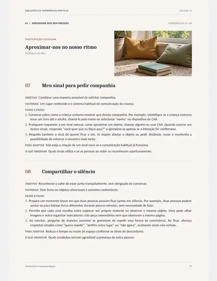Página do Volume 10 — Compartilhar, conviver e participar
